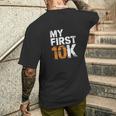 My First 10K 初心者達成マラソン メンズTシャツ バックプリント 彼への贈り物
