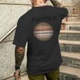 Nerdy Jupiter 天文学 科学惑星 太陽系 事実 B メンズTシャツ バックプリント 彼への贈り物