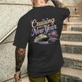New Year 2026 Cruise Party Celebrations -Adults Black Small Short Sleeve Crew Collar Straight Fit Polyester 100 Unique New Year's Eve Cruise Men's T-shirt Back Print Gifts for Him