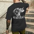No Difference ワンライフ 違いはありません ベジタリアン 動物愛好家 ビーガン 長袖tシャツ メンズTシャツ バックプリント 彼への贈り物