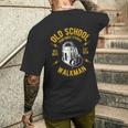 Oldchool Walkman Rocknroll And Music メンズTシャツ バックプリント 彼への贈り物