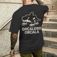 Orcalero Orcala 面白いイタリアンブレインロットスラングゲームミーム メンズTシャツ バックプリント 彼への贈り物