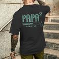 Papà In Attesa Di Due Gemelliecondo Figlio Annuncio Di T-shirt da uomo con stampa posteriore Regalos para él
