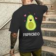 Papacado Avocado Baffi Avocado Papa Festa Del Papà T-shirt da uomo con stampa posteriore Regalos para él