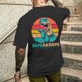 Papasaurus Daddy Rex Dinosaur Family Papaaurus Festa Del Papà T-shirt da uomo con stampa posteriore Regalos para él
