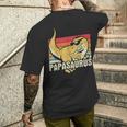 Papasaurus Rex Dinosauro Papaaurus Retro T-shirt da uomo con stampa posteriore Regalos para él