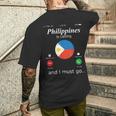 Philippines Is Calling And I Must Go フィリピン国旗シャツ メンズTシャツ バックプリント 彼への贈り物