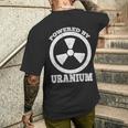 Powered By Uranium 原子力エンジニア メンズTシャツ バックプリント 彼への贈り物