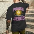 Praise Jesus Our Lord &Aviour For An Abundant New Life メンズTシャツ バックプリント 彼への贈り物