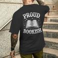 Proud Bookish Open Book Reading愛好家。 メンズTシャツ バックプリント 彼への贈り物