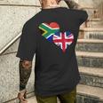 Proud British South African Expat A South Africa UK Flag Tank Top Men's Back Print T-Shirt Gifts for Him