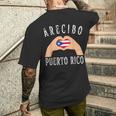 Puerto Rico Flag Heart Arecibo City メンズTシャツ バックプリント 彼への贈り物