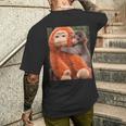 Punch The Monkey Meme X Ape Cute Punch Monkey Baby Meme メンズTシャツ バックプリント 彼への贈り物