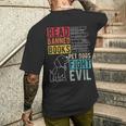 Read Banned Books Pet Dogs Fight Evil Read Books Reading Men's T-shirt Back Print Gifts for Him Read Banned Books Pet Dogs Fight Evil Read Books Reading Men's T-shirt Back Print Gifts for Him