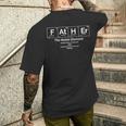 Regalo Nobile Per La Festa Del Papà Per Lacienza Chimica Del Papà T-shirt da uomo con stampa posteriore Regalos para él