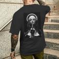 Snirt Hot Nun モチーフ 修道女 中指 メンズTシャツ バックプリント 彼への贈り物