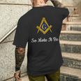 So Mote It Be Masonicのモットーフリーメイソンmib プリンスホールメイソン メンズTシャツ バックプリント 彼への贈り物