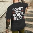 Sorry I'm Onoice Rest ボーカル合唱団の歌手休憩 メンズTシャツ バックプリント 彼への贈り物