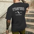 Stanford California Ca ヴィンテージ アスレチック スポーツデザイン メンズTシャツ バックプリント 彼への贈り物