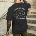 Surfague Nazare La Plus Grandeague Du Monde Portugal T-shirt imprimé au dos Cadeaux pour lui