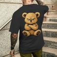 Teddy Bear Angry Teddy Bear Lover Graphic Humor Men's T-shirt Back Print Funny Gifts Teddy Bear Angry Teddy Bear Lover Graphic Humor Men's T-shirt Back Print Funny Gifts