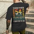 Together 54 Years Forever To Go 結婚54周年記念 メンズTシャツ バックプリント 彼への贈り物