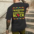 History I'm Rooting For Everybody ブラック アフリカ メンズTシャツ バックプリント 彼への贈り物