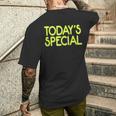 Trendy Neon Greenign Today'special メンズTシャツ バックプリント 彼への贈り物