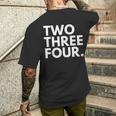 Two Three Four 市外局番 234 アクロン オハイオ州 米国 メンズTシャツ バックプリント 彼への贈り物