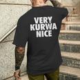 Very Kurwa Nice Poland Polska Polskieery Nice メンズTシャツ バックプリント 彼への贈り物