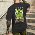 Weed 毎日を楽しむ メンズTシャツ バックプリント 彼への贈り物