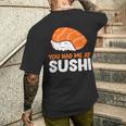 You Had Me At 寿司大好き サーモンにぎり サーモン寿司 メンズTシャツ バックプリント 彼への贈り物