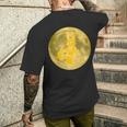 うさぎ星人 On The Yellow Moon メンズTシャツ バックプリント 彼への贈り物