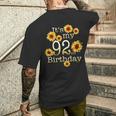 かわいいひまわり 92歳の誕生日 92歳の誕生日 長袖tシャツ メンズTシャツ バックプリント 彼への贈り物