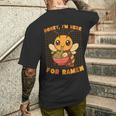 はちみつラーメン好き かわいい 食通アート 蜂 メンズTシャツ バックプリント 彼への贈り物
