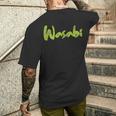 わさびハロウィンコスチュームごっこ I'm Wasabi Fun メンズTシャツ バックプリント 彼への贈り物
