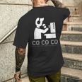 アマチュアハムvhfラジオ、Cq-「メイキングコンタクト」、モールス信号 メンズTシャツ バックプリント 彼への贈り物
