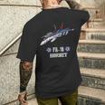 アメリカのf-18ホーネット戦闘機 メンズTシャツ バックプリント 彼への贈り物