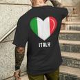 イタリア国旗シャツ メンズTシャツ バックプリント 彼への贈り物