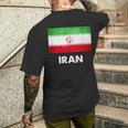 イラン国旗tシャツ メンズTシャツ バックプリント 彼への贈り物