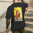 オリジナルrider Waite Deckからのマジシャンビンテージタロットカード メンズTシャツ バックプリント 彼への贈り物