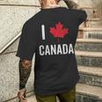 カナダ お土産 I Love Canada メンズTシャツ バックプリント 彼への贈り物