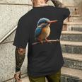 カワセミ カワセミ 鳥 甘いカワセミ カワセミ メンズTシャツ バックプリント 彼への贈り物