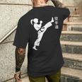キッズ ユーモア空手道 オリジナル書道空手 メンズTシャツ バックプリント 彼への贈り物