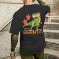 ギガントサウルス、最大の恐竜-カラフルで楽しいデザイン メンズTシャツ バックプリント 彼への贈り物