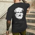 ギリシャ古代アリストテレス哲学 Aristotle Philosophy Greek Philosopher メンズTシャツ バックプリント 彼への贈り物