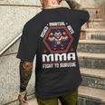 ケージファイティングで生き残るための総合格闘技mmaファイト 長袖tシャツ メンズTシャツ バックプリント 彼への贈り物