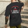 ゲーム用引用句「A Kent Never Gives Up」ヘッドセット パーソナライズ メンズTシャツ バックプリント 彼への贈り物