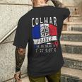 コルマール フランス国旗 Gps座標 コルマール メンズTシャツ バックプリント 彼への贈り物