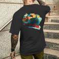 コンテナ輸送機船 メンズTシャツ バックプリント 彼への贈り物